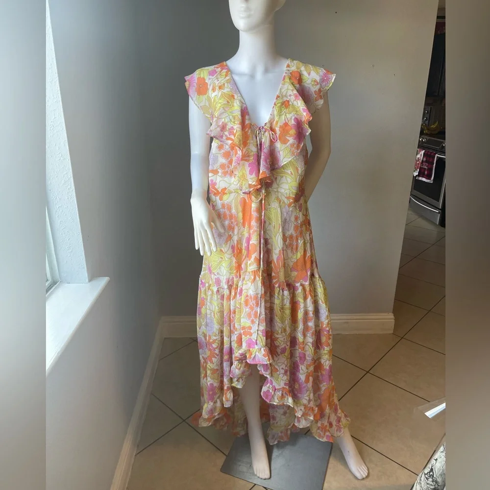 Plus Size Floral Print High-Low Dress Size 3x New with tags Brand is Forever 21